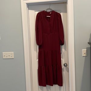 London Times Full Length Wine Colored Dress NWT